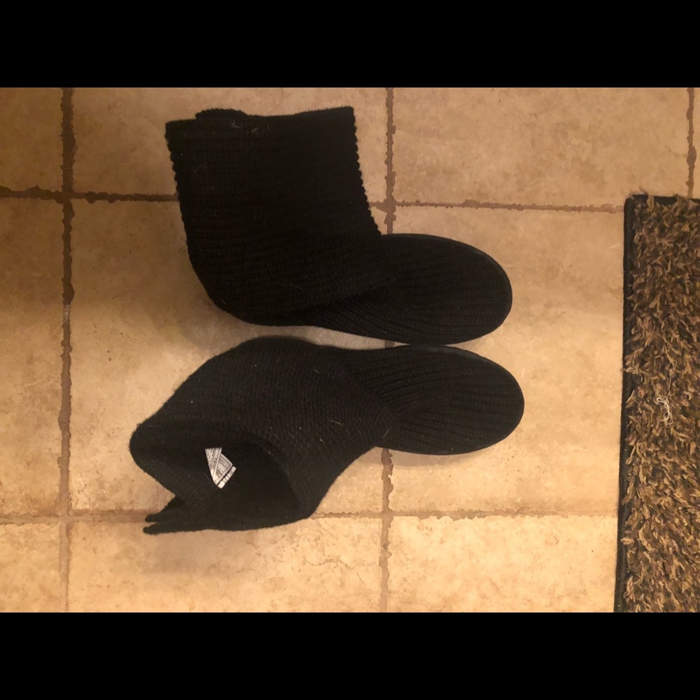 Black UGG knit boots